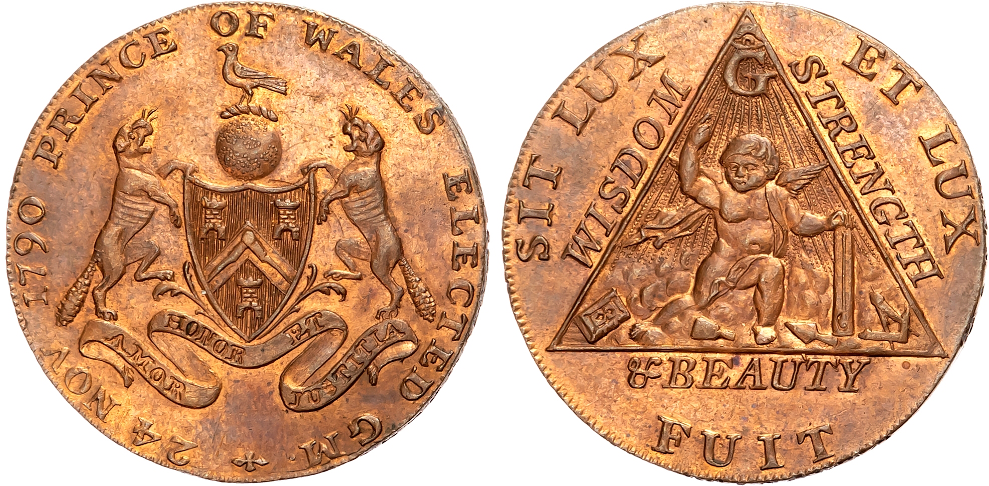 Warks.  Birmingham (incorrectly assigned to London by D&H) , James Sketchley Halfpenny the same as above but with diff.  …