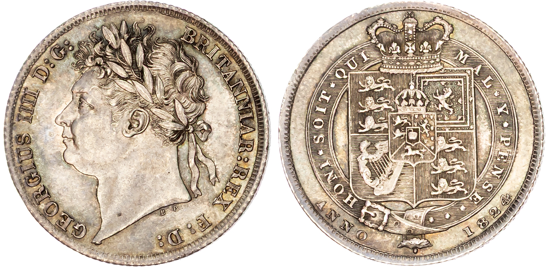 George IV (1820-1830) Shilling, 1824, second reverse. 
