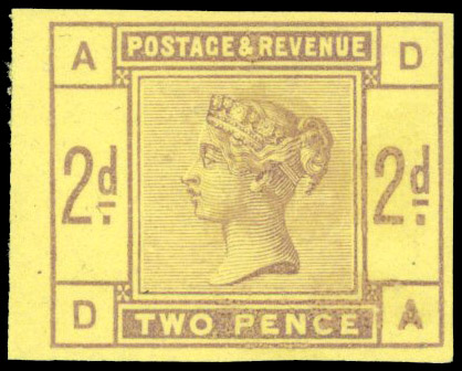 GB 1883 colour trial for 2d