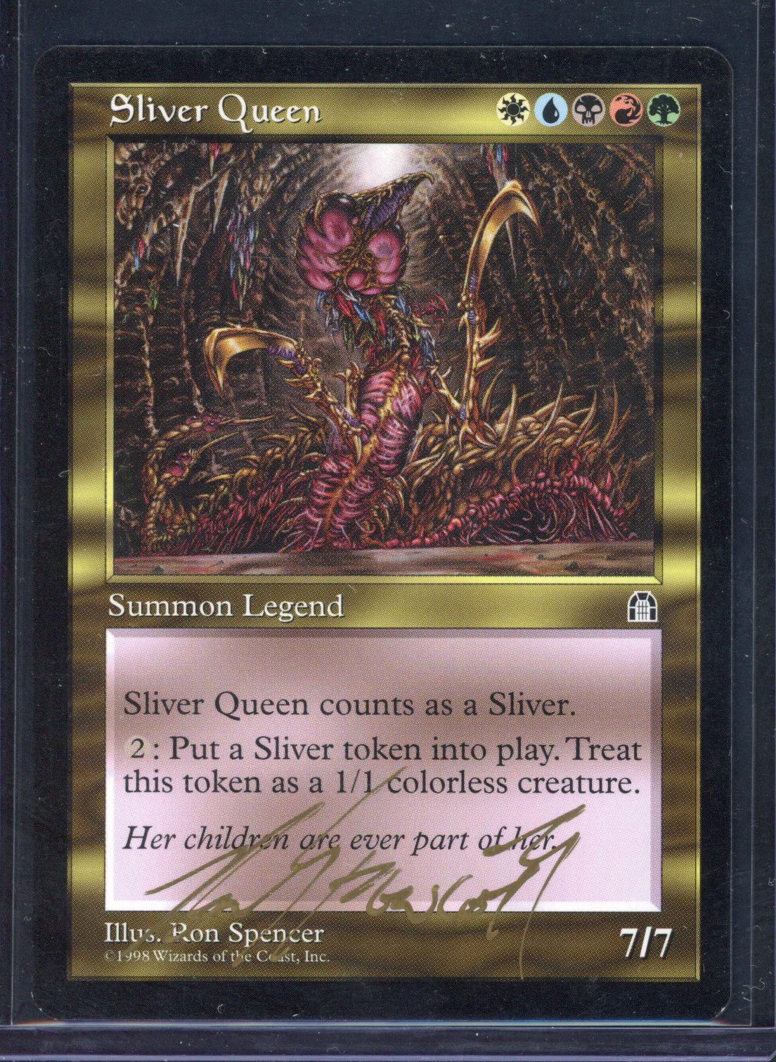 Magic The Gathering - Sliver Queen - Stronghold - Signed/Very Light Play