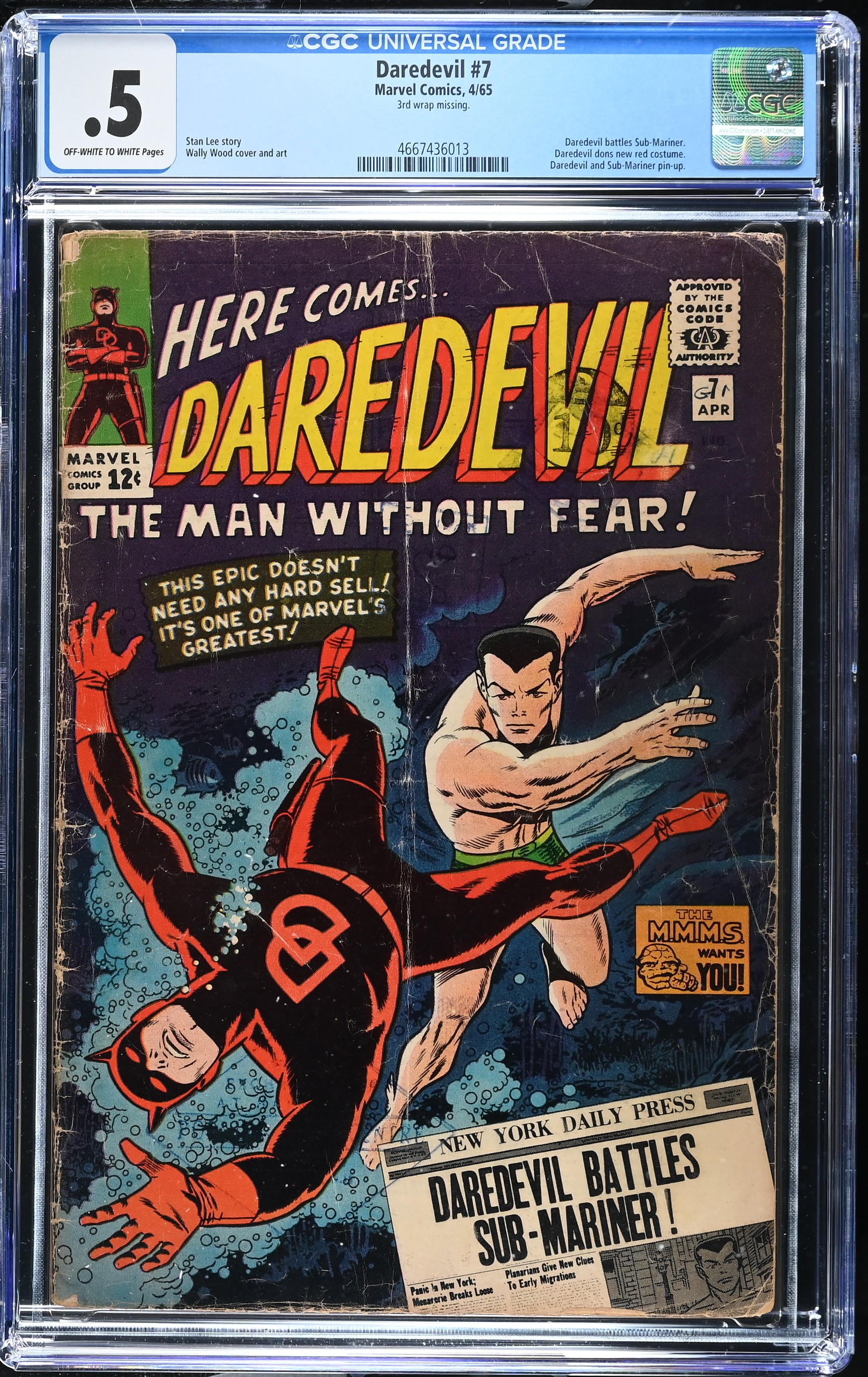 Daredevil #7 (Marvel Comics 1965) CGC 0.5 First red suit