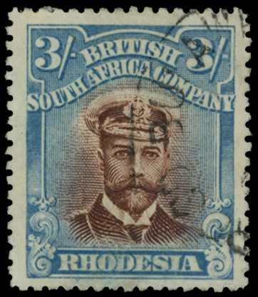 1913-7 3/- Head Die II, perf 15....