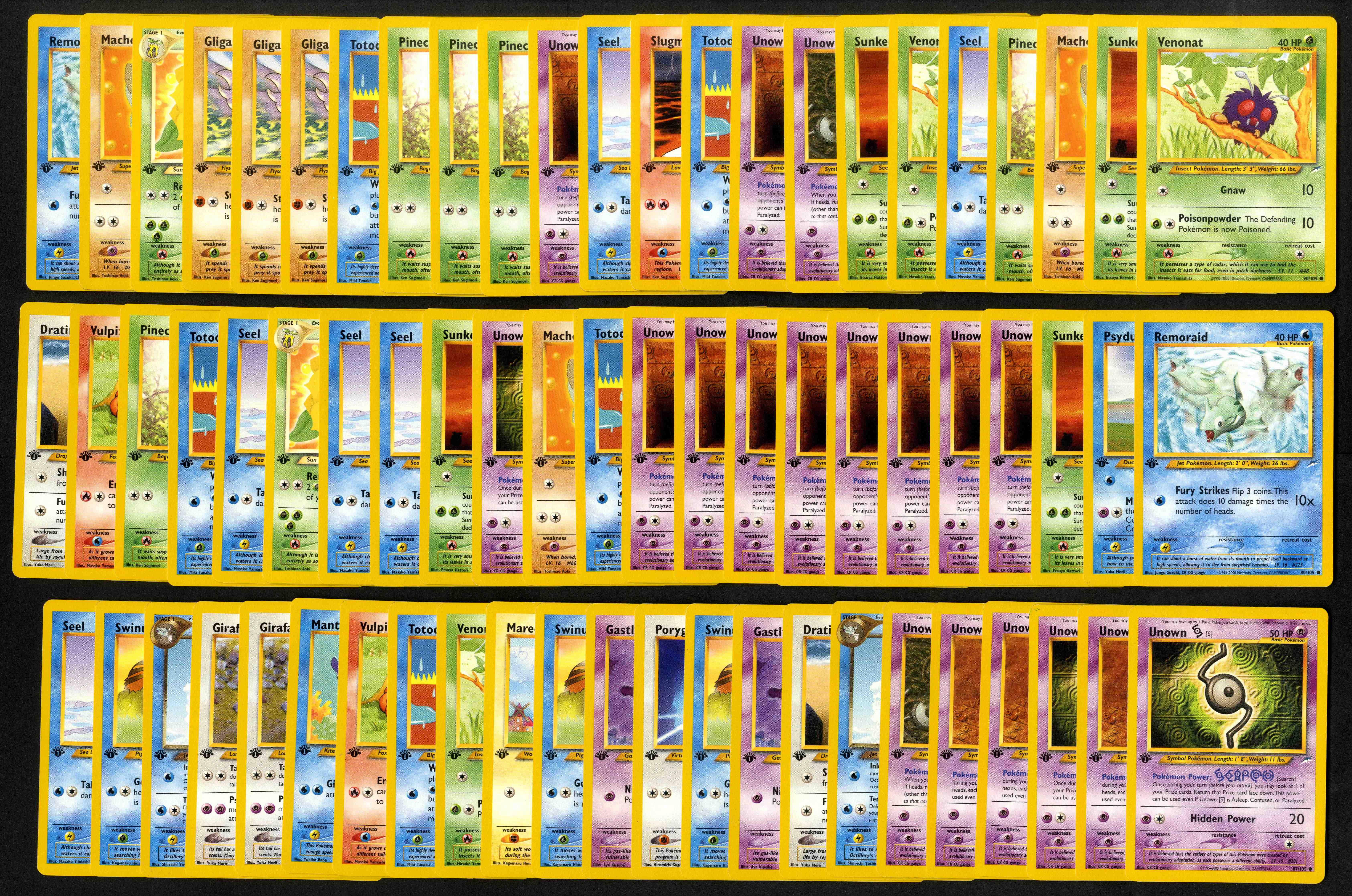 1st Edition Neo Era 160 cards - Neo Genesis, Discovery, Revelation and Destiny.