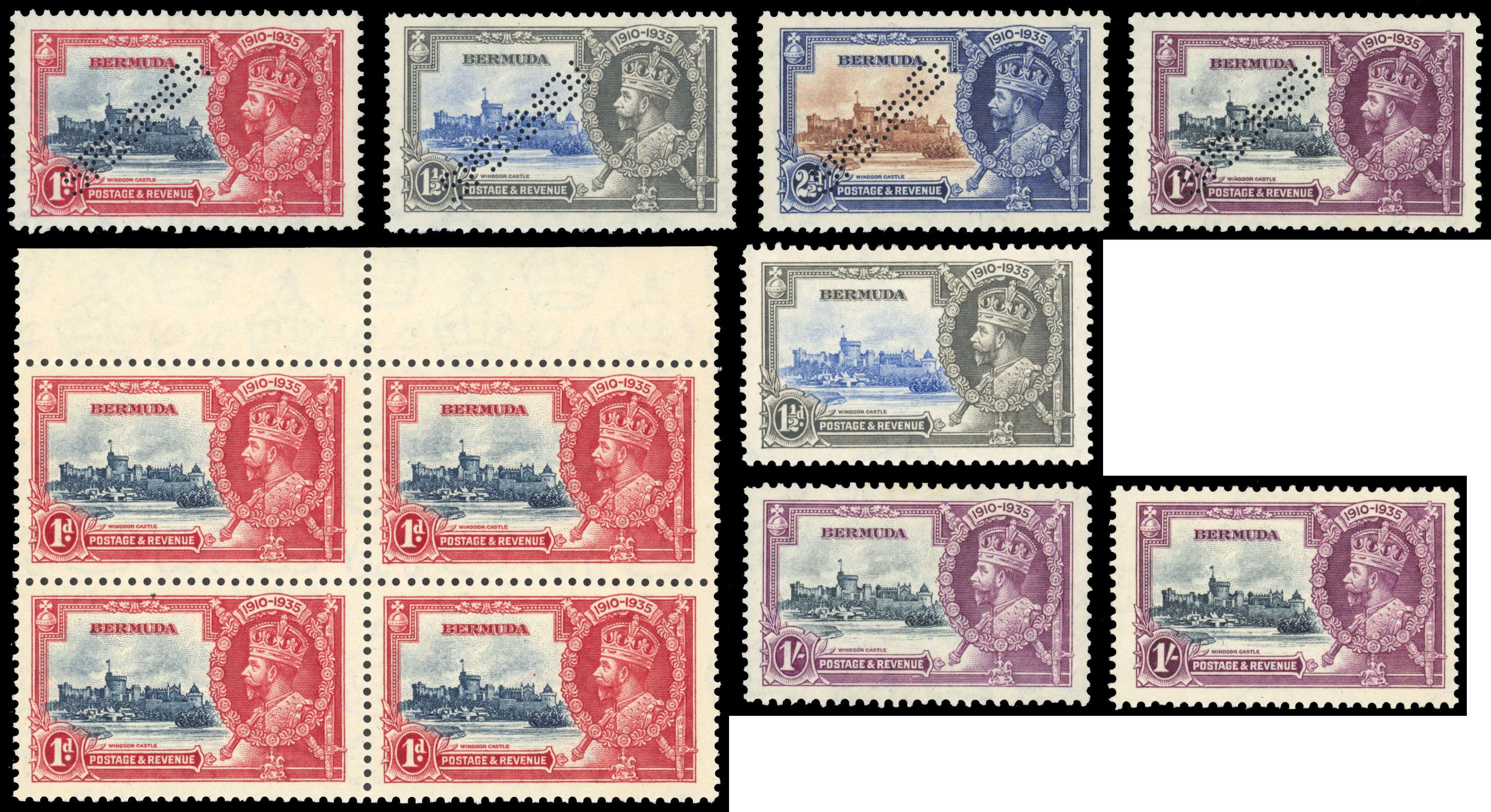 Bermuda SG 94-97 1935 Jubilee specialised group
