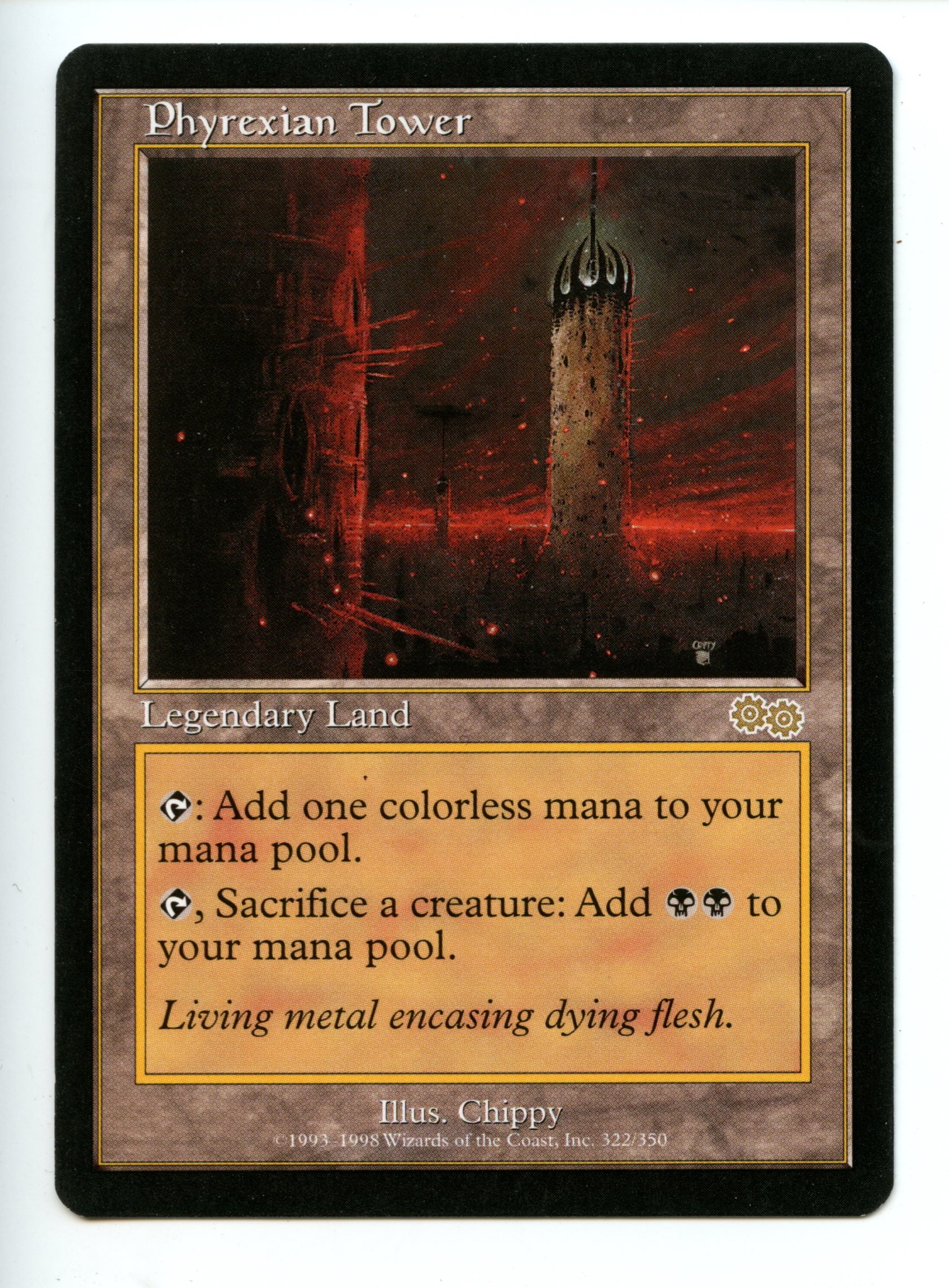 Magic the Gathering - Phyrexian Tower   - Urza's Saga - Lightly Played 
