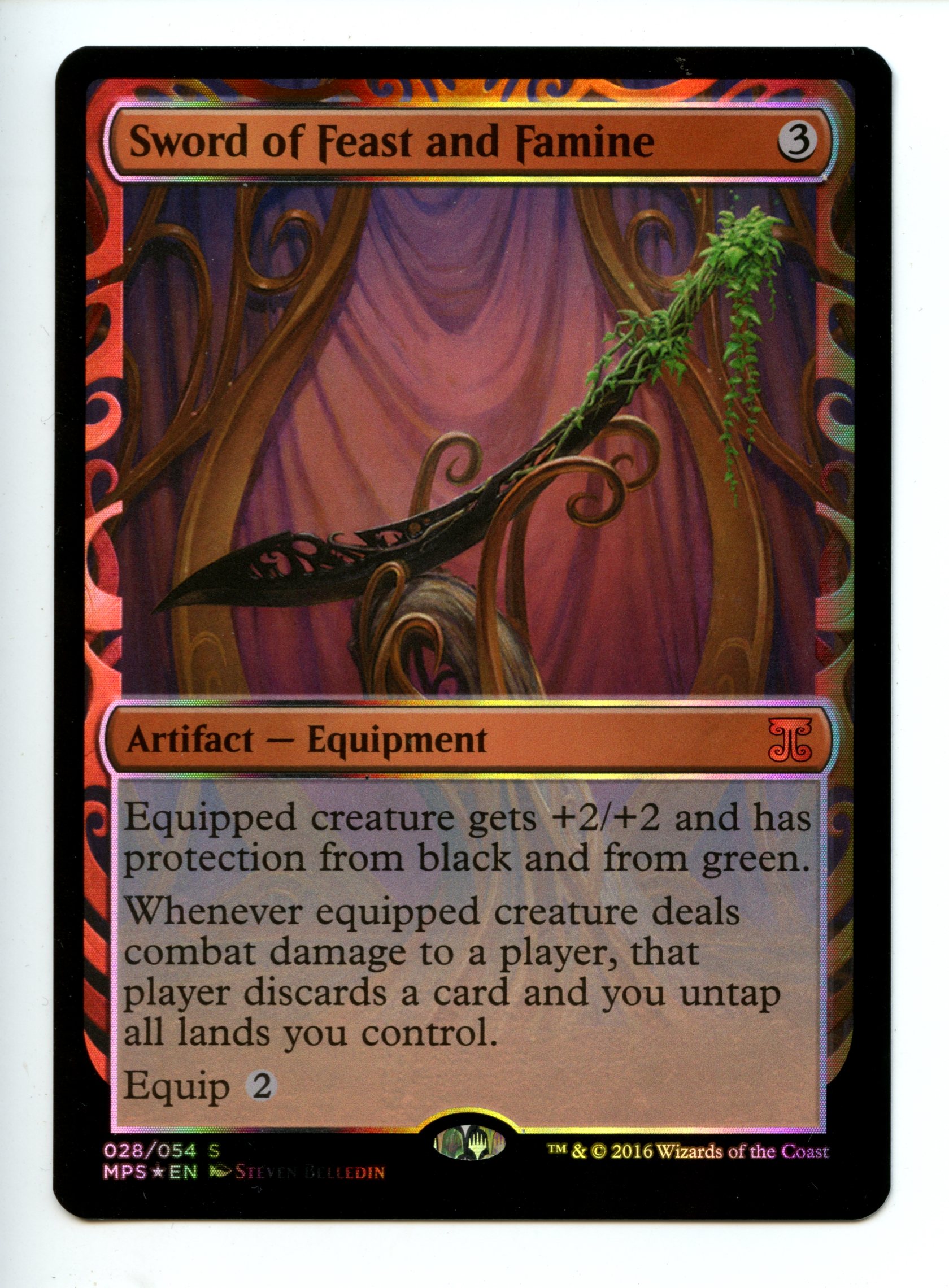 Magic the Gathering - Sword of Feast and Famine   - Kaladesh Inventions - Near Mint