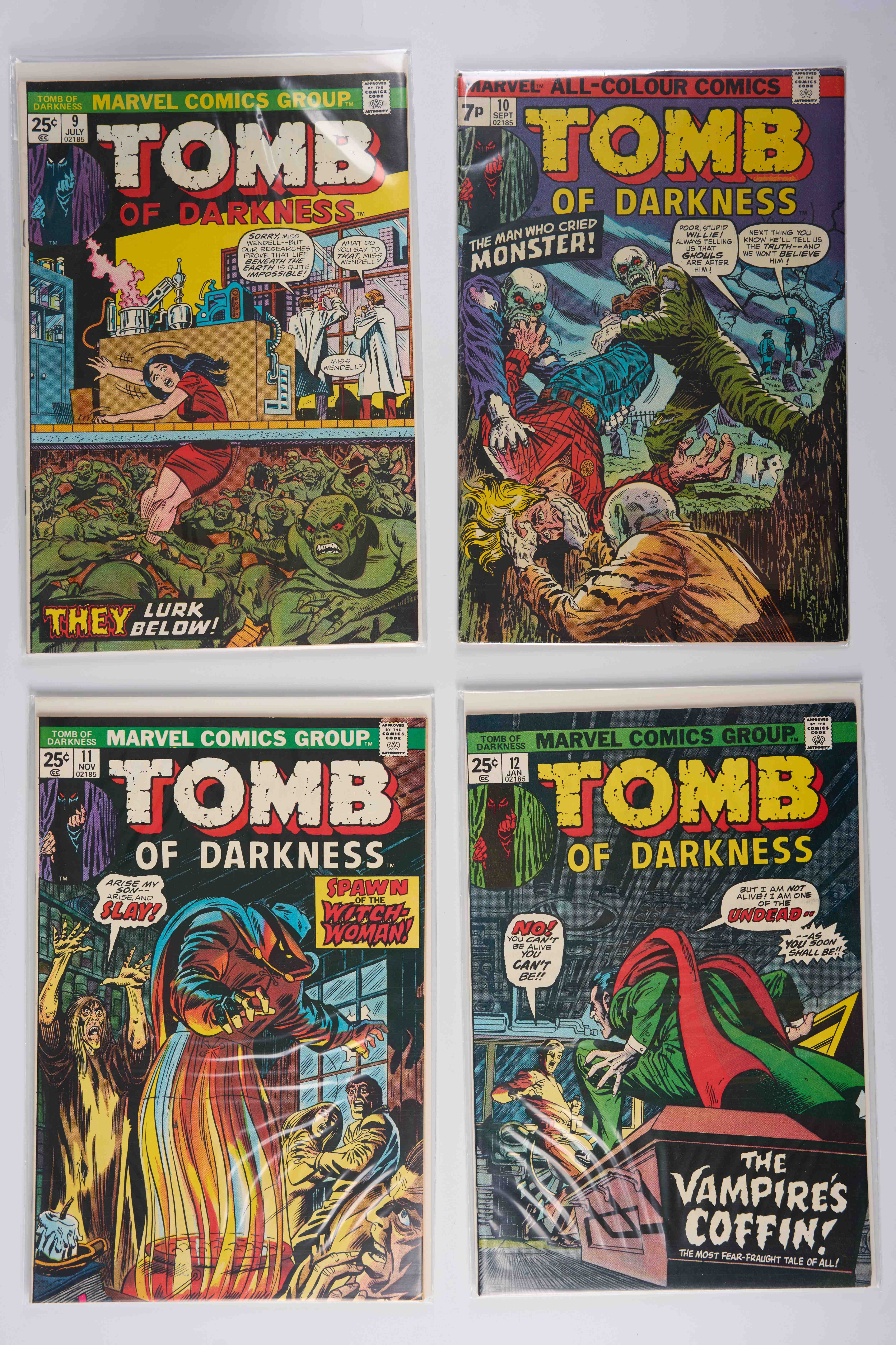 Tomb Of Darkness Incomplete Run #9-#23 (Marvel Comics, 1974-1976) Bundle of 13