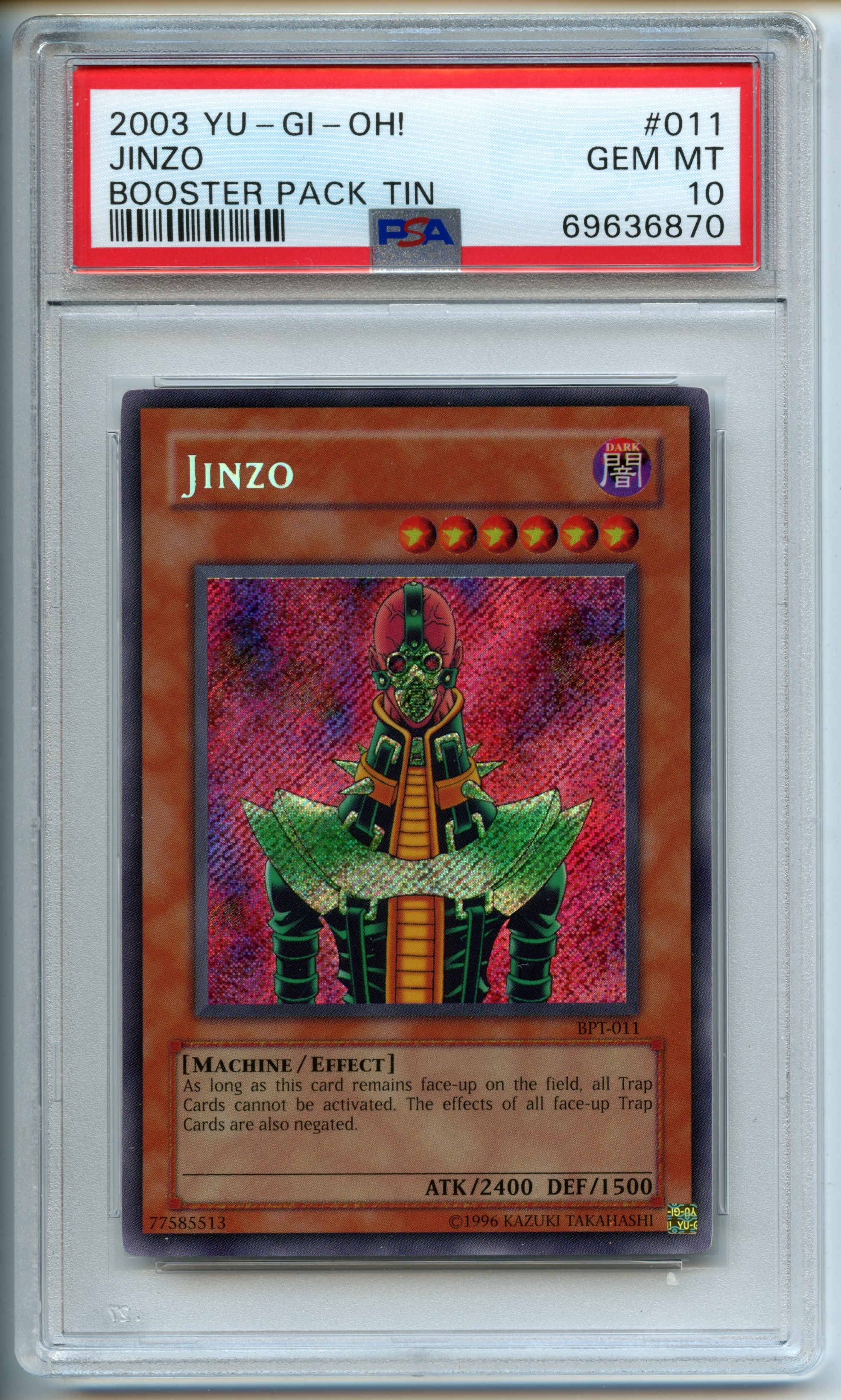 Yu-Gi-Oh! - Jinzo   - Booster Pack Tin  - PSA 10 