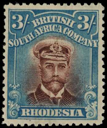1917-20 3/- Head Die IIIA, perf 14. Large...