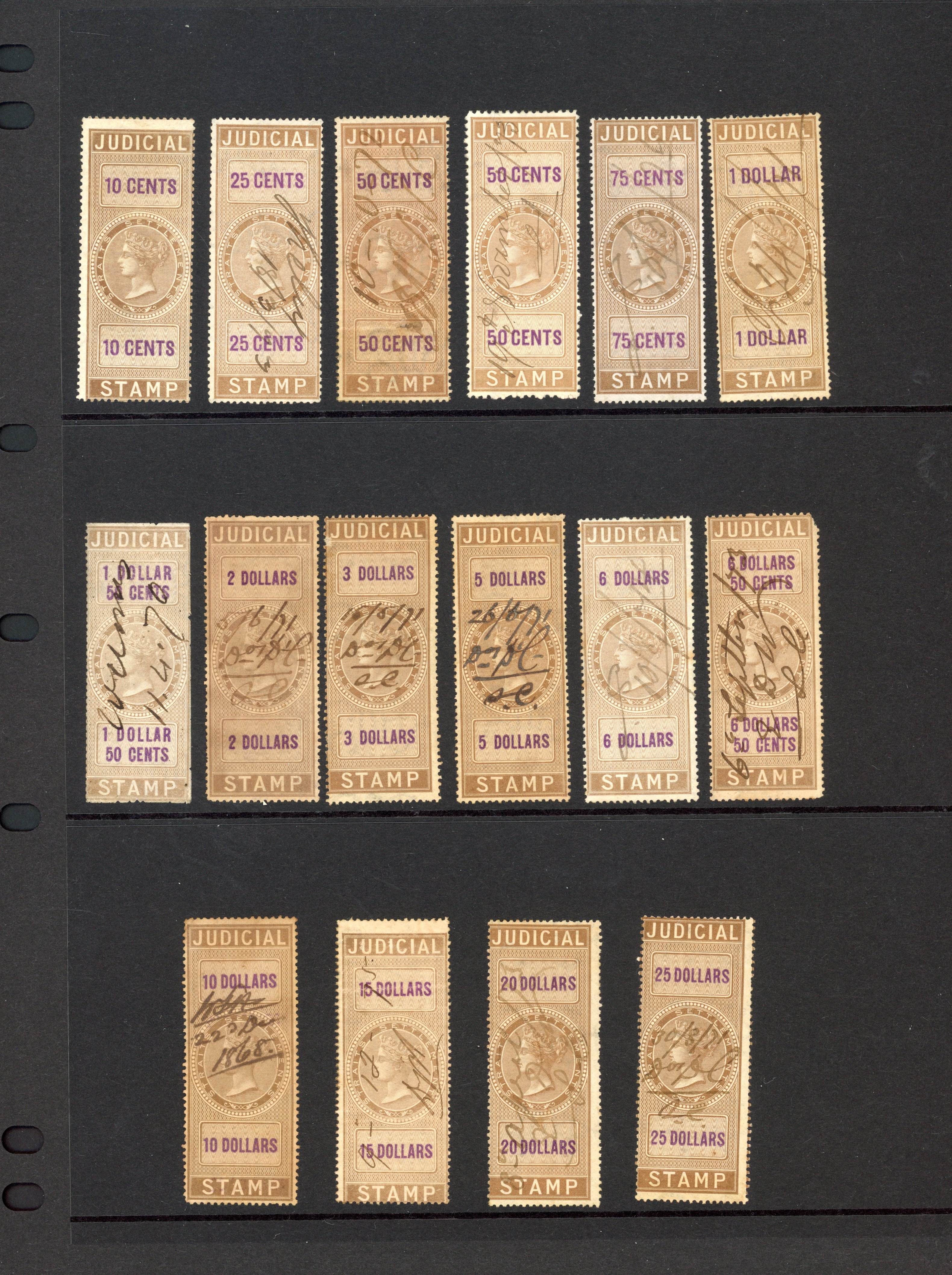 Straits Judicial 1868 First Issue used
