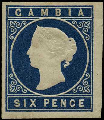 1869 6d deep blue, four good to large...