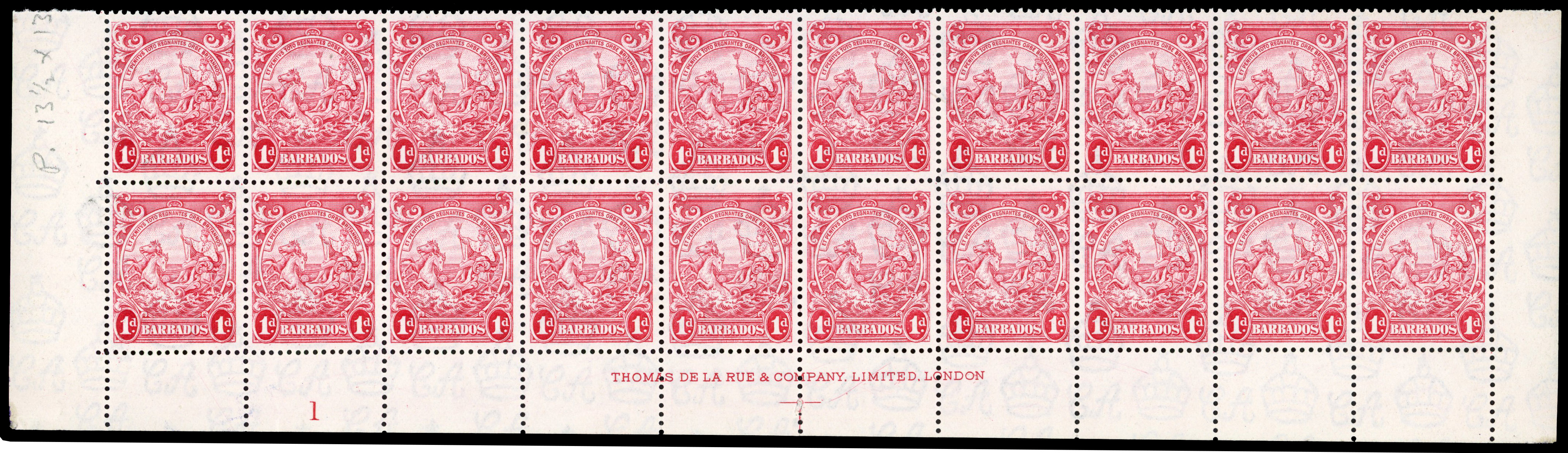 Barbados SG 249 block mint