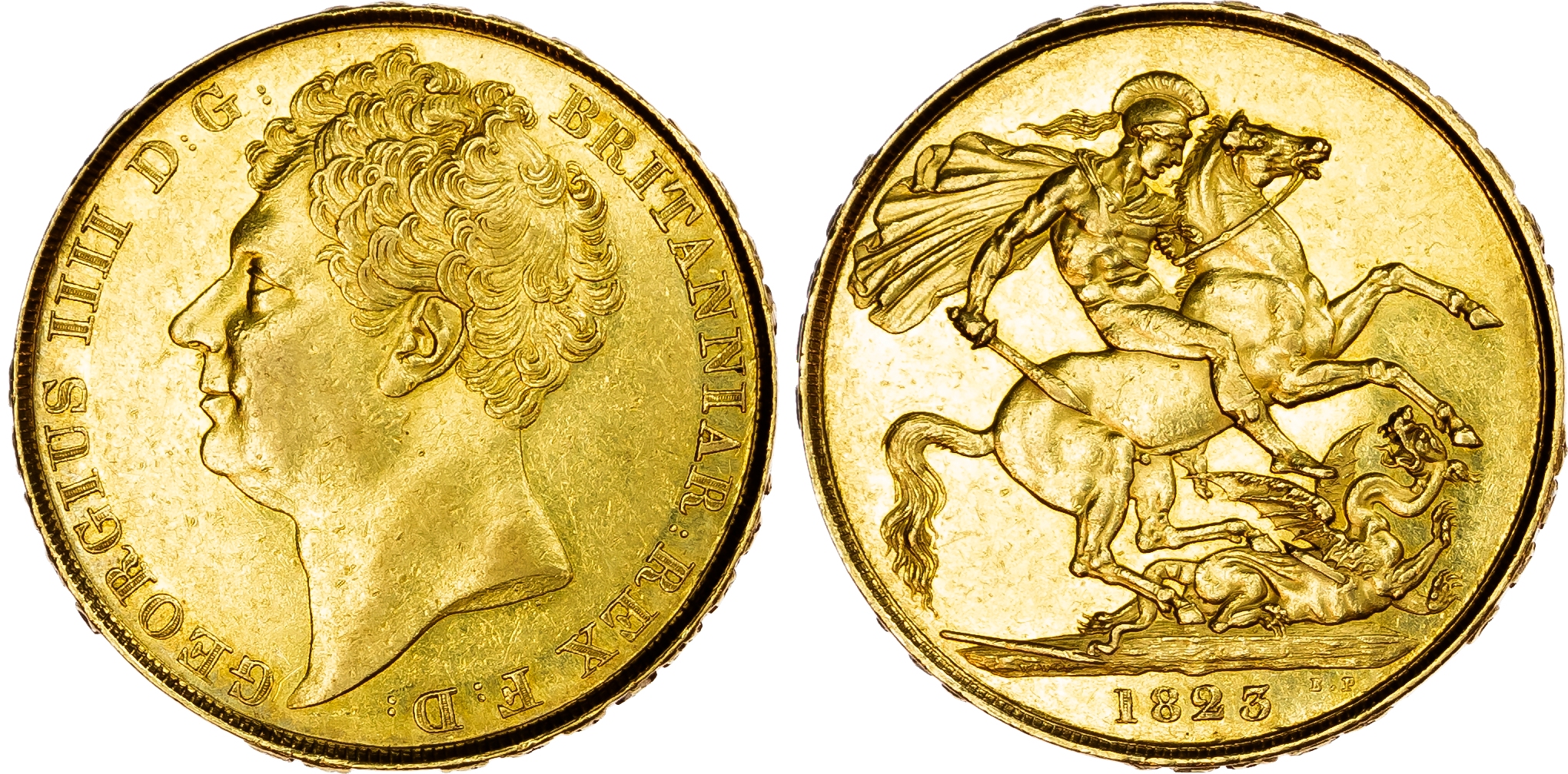 Great Britain. George IIII AV Two Pounds. 1823. 