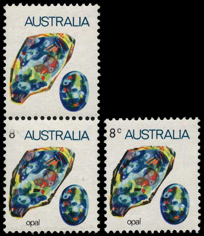 1973-79 8ct 'Opal' vertical pair with top...