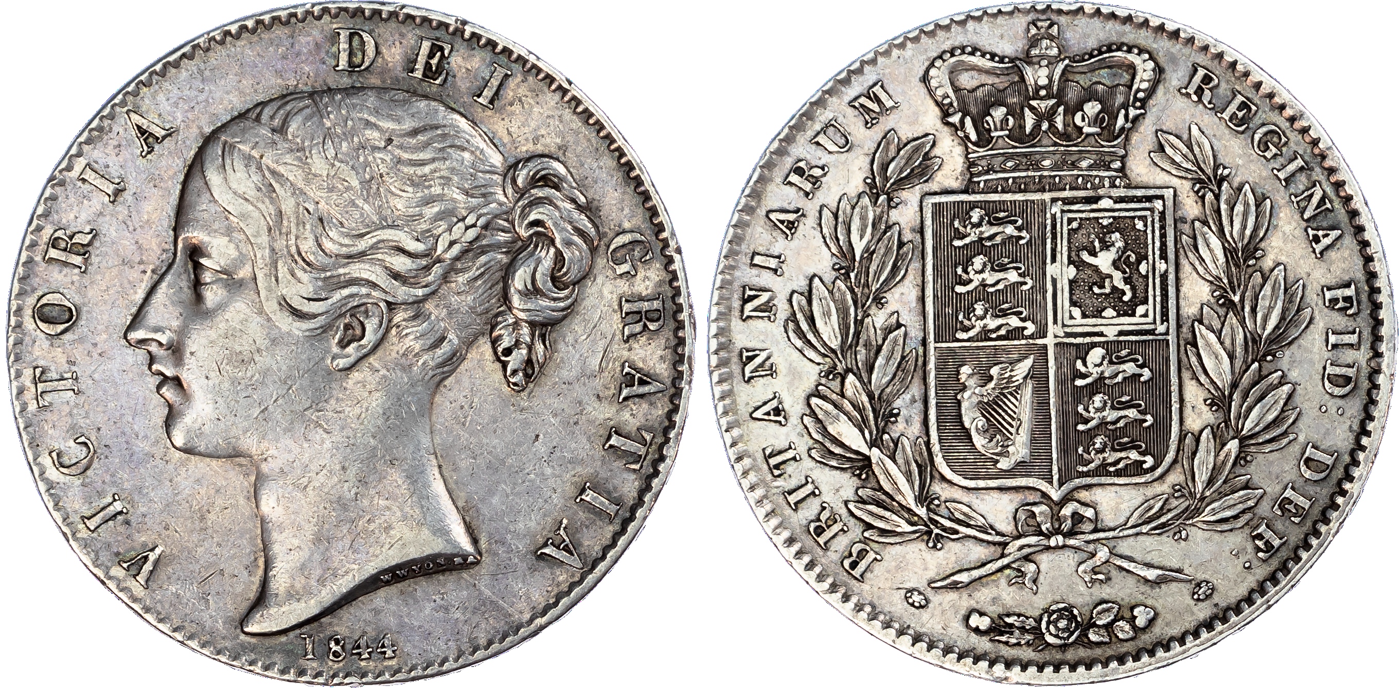 Victoria (1837-1901), Crown, 1844