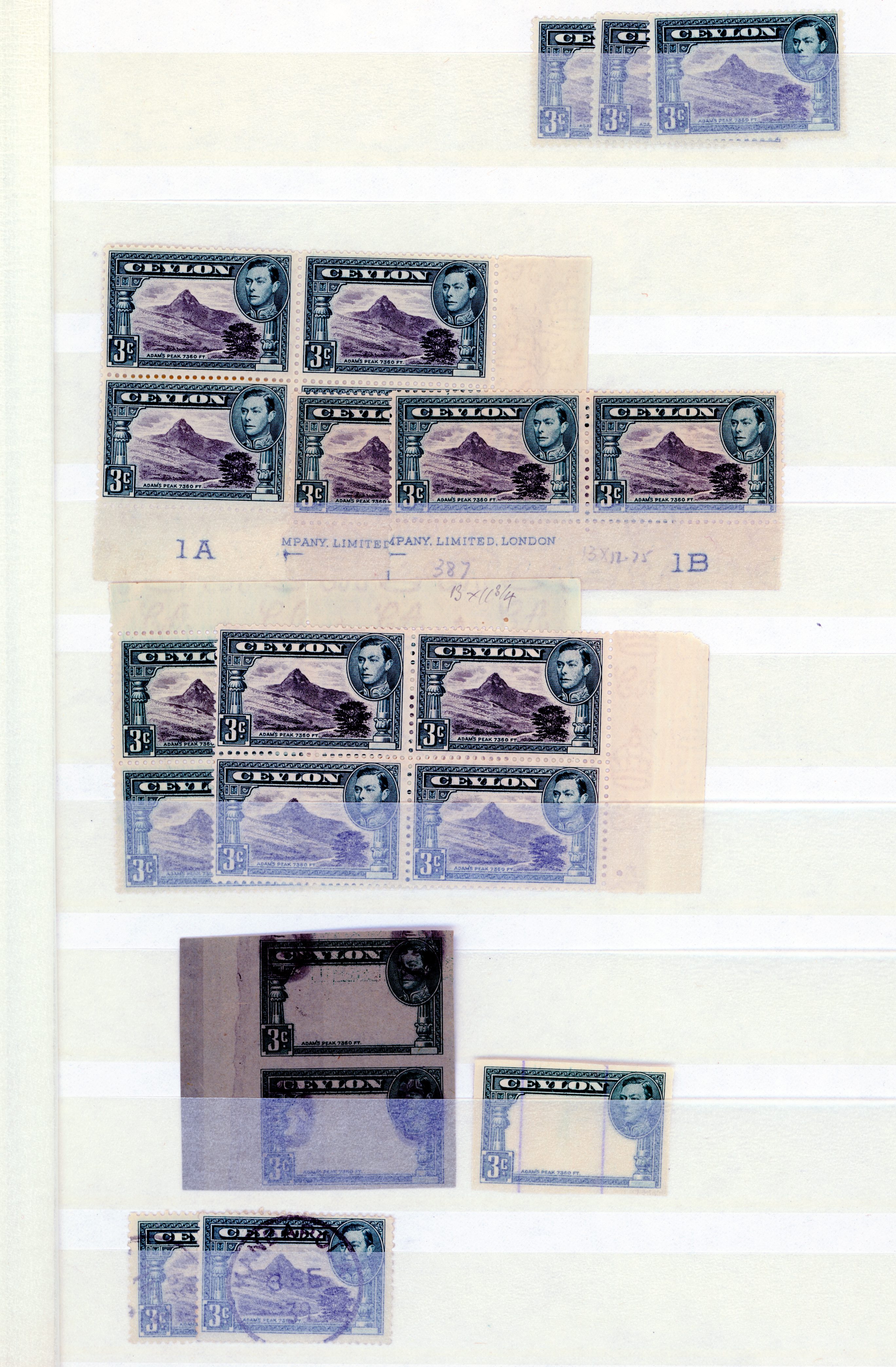 Ceylon SG 387-e collection mint