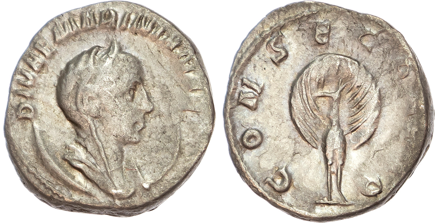 Diva Mariniana (Wife of Valerian I, d. AD 254) AR Antoninianus, Rome, 5.08g. 