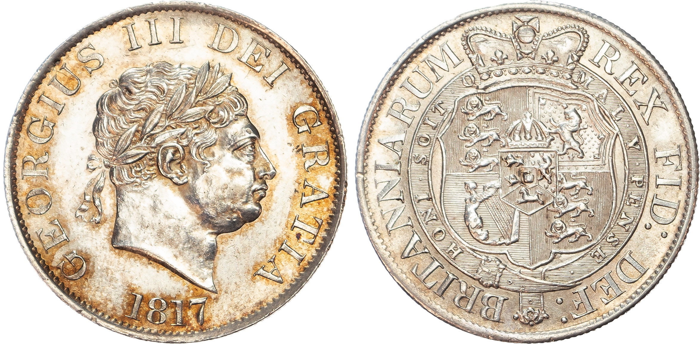 George III (1760-1820), Halfcrown, 1817, small laureate head right