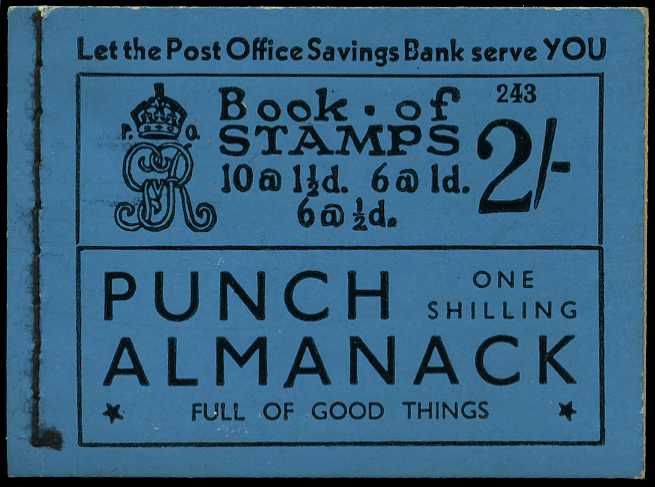 1933 (October) 2/- booklet (#243), perfs...