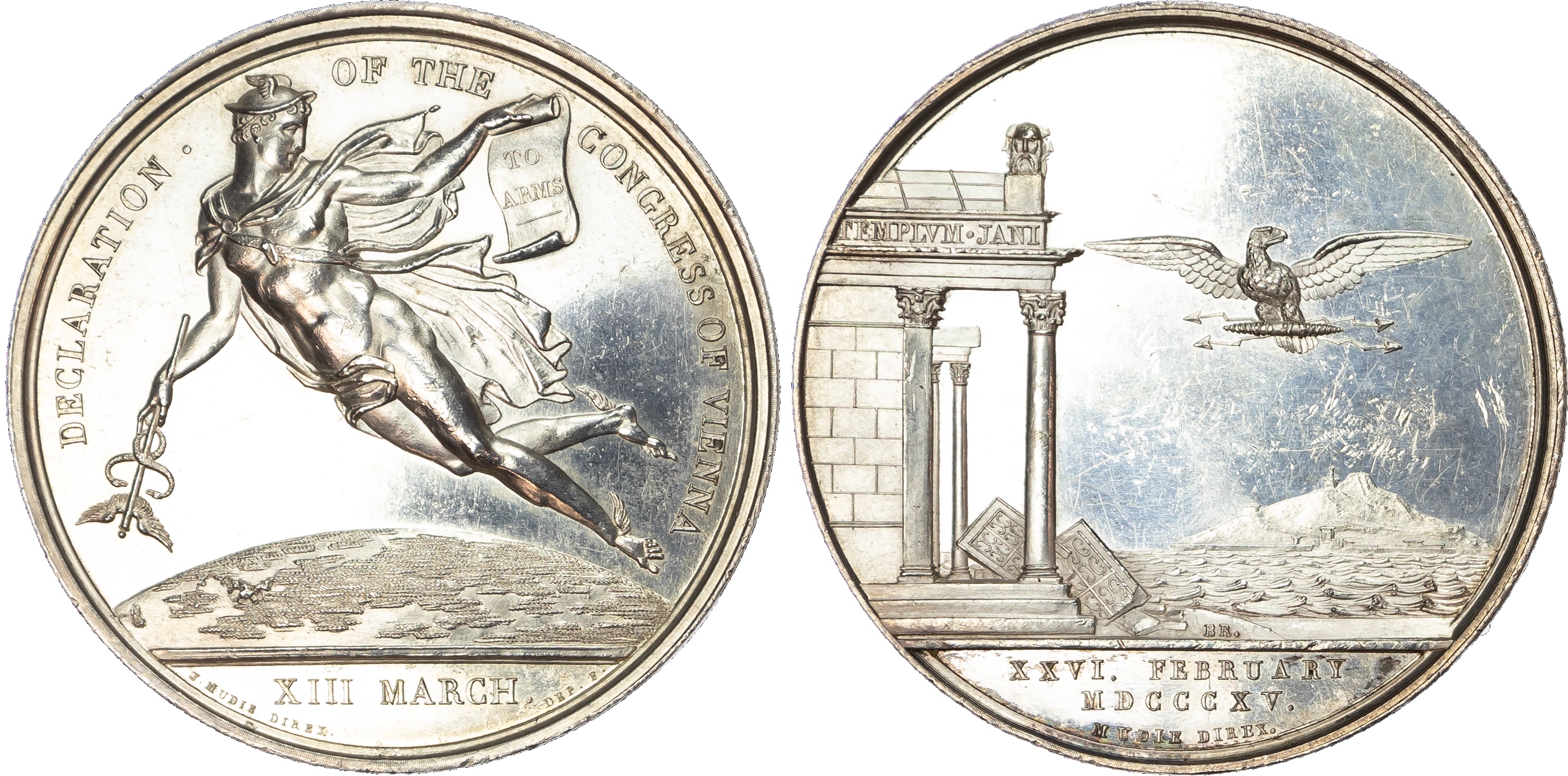 Congress of Vienna, silver medal, 1815