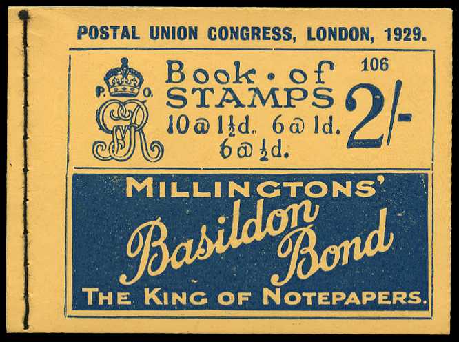 1929 (July) 2/- PUC booklet (#106),...