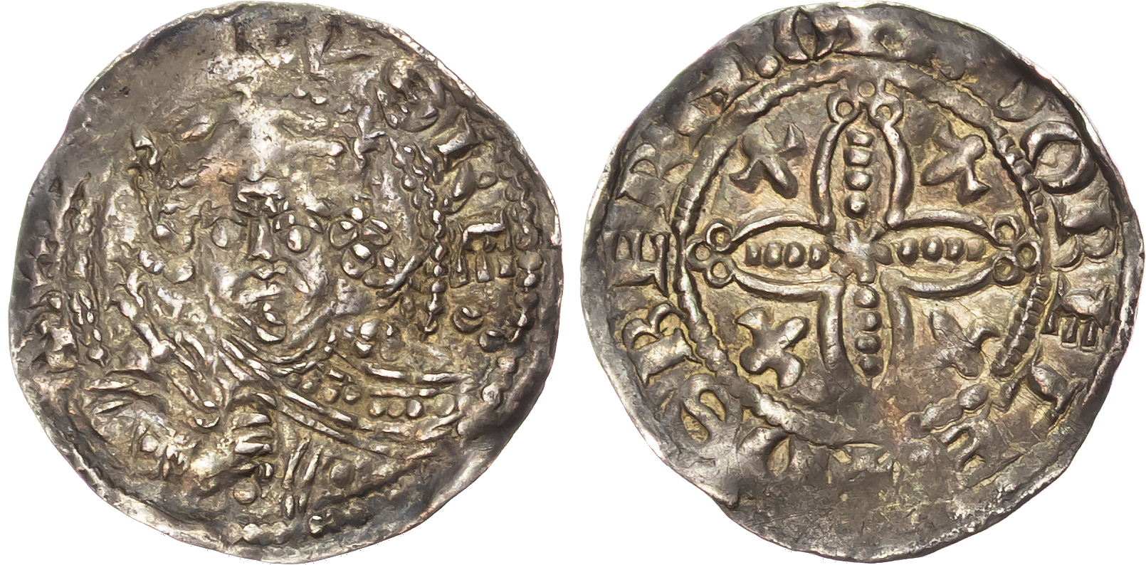 Henry I (1100‑1035) Penny, pellets in quatrefoil type (c. 1123), BMC 14, Dorchester mint, moneyer Osbern.