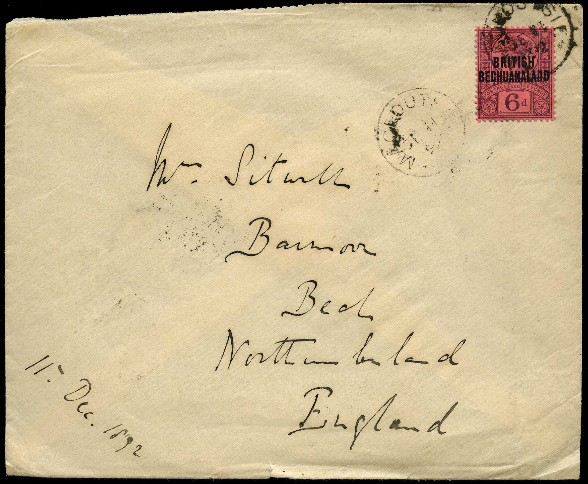 1892 (11 Dec) envelope addressed to...