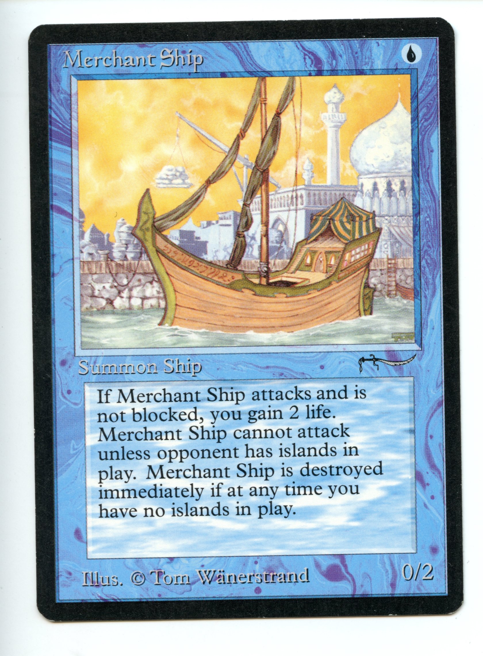Magic the Gathering - Merchant Ship  - Arabian Nights - Lightly Played