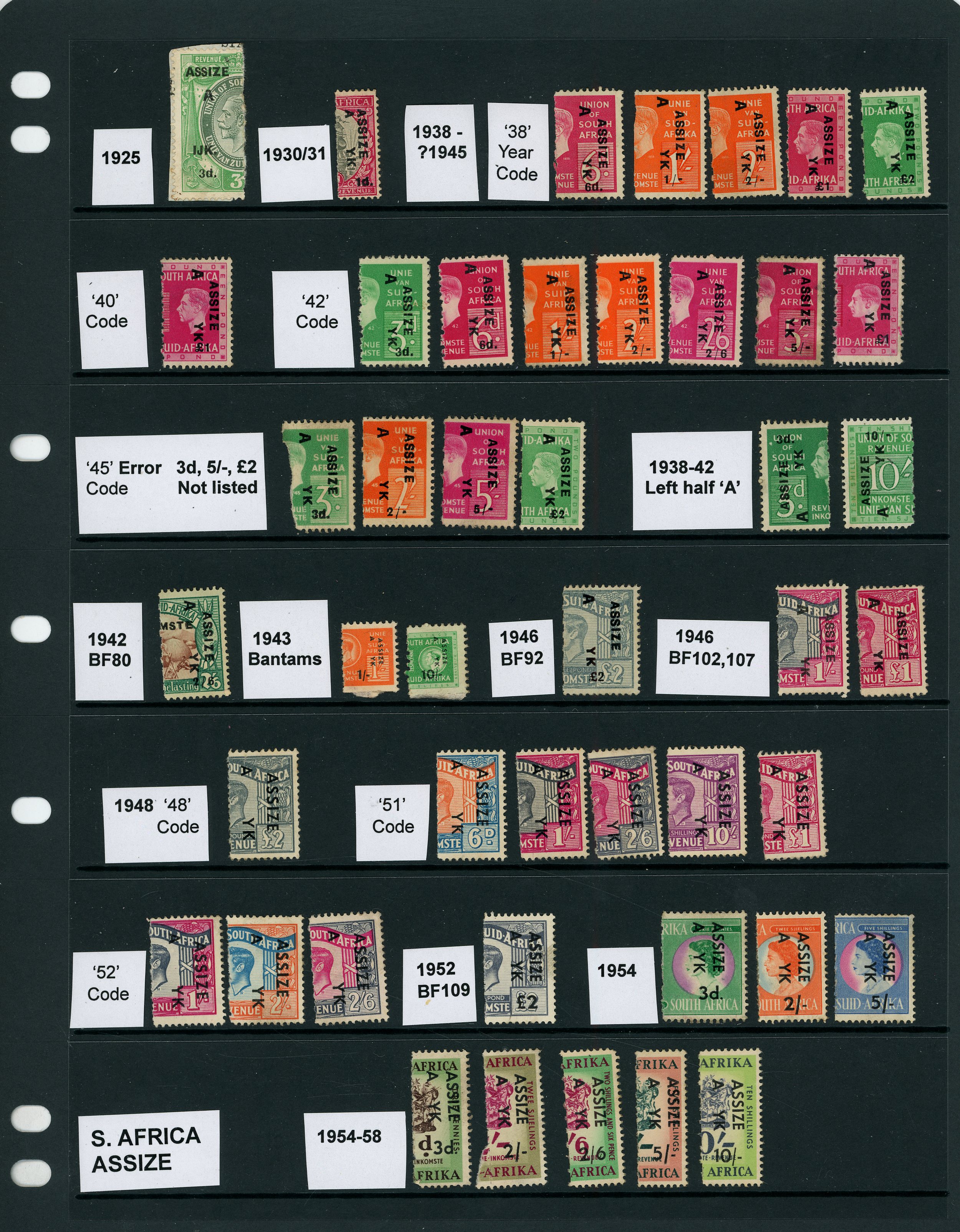 South Africa ASSIZE (Weights & Measures) collection 