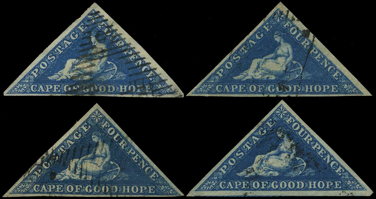 1853 4d blue and deep blue on...