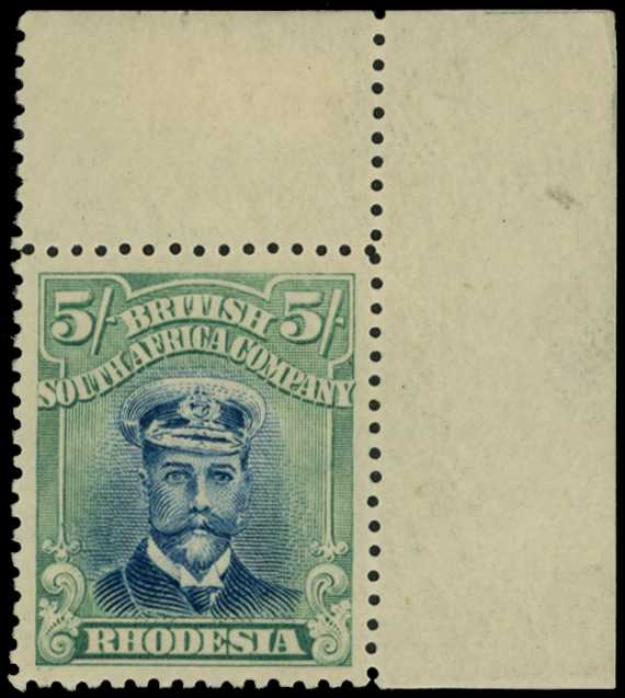 1918-21 5/- Head Die IIIB, perf 14, toned...