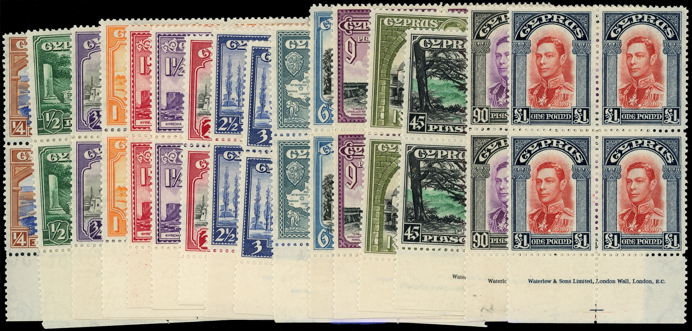 Cyprus SG 151/163 blocks mint
