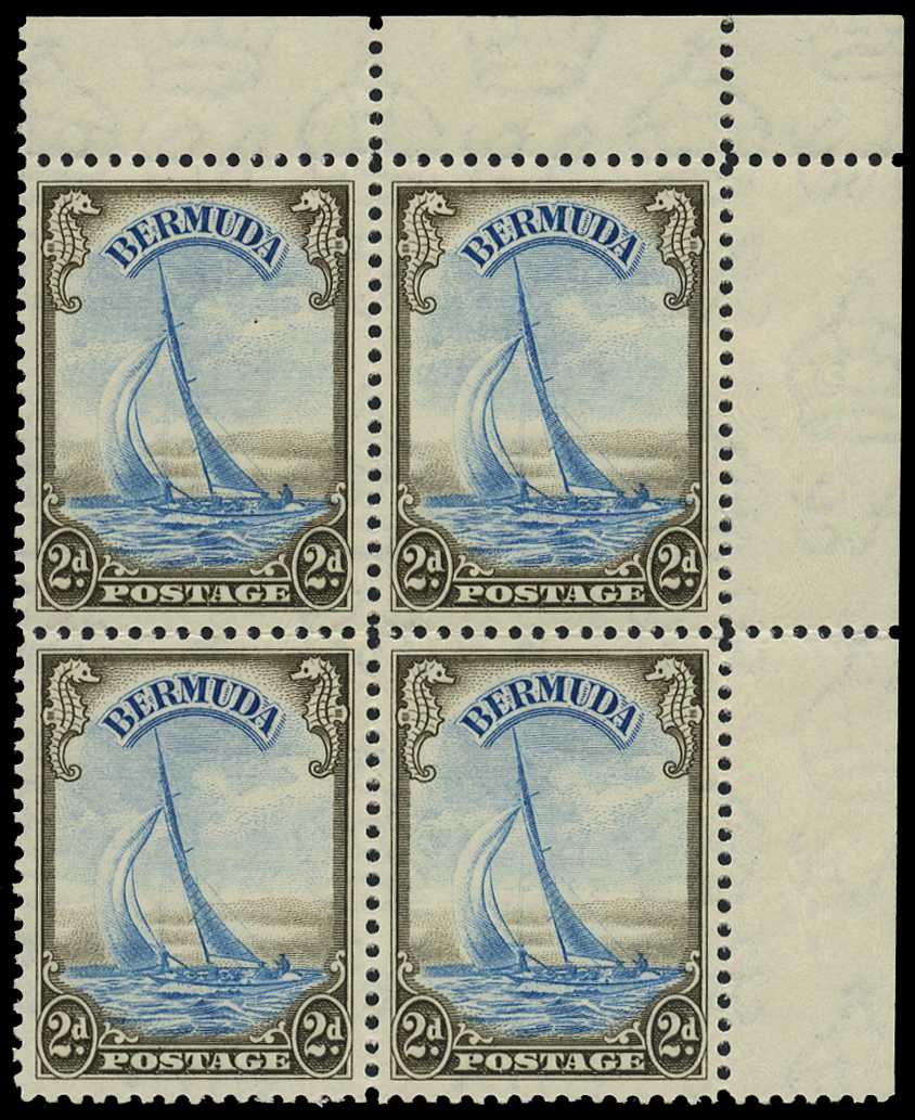 1938 2d light blue and sepia top right...