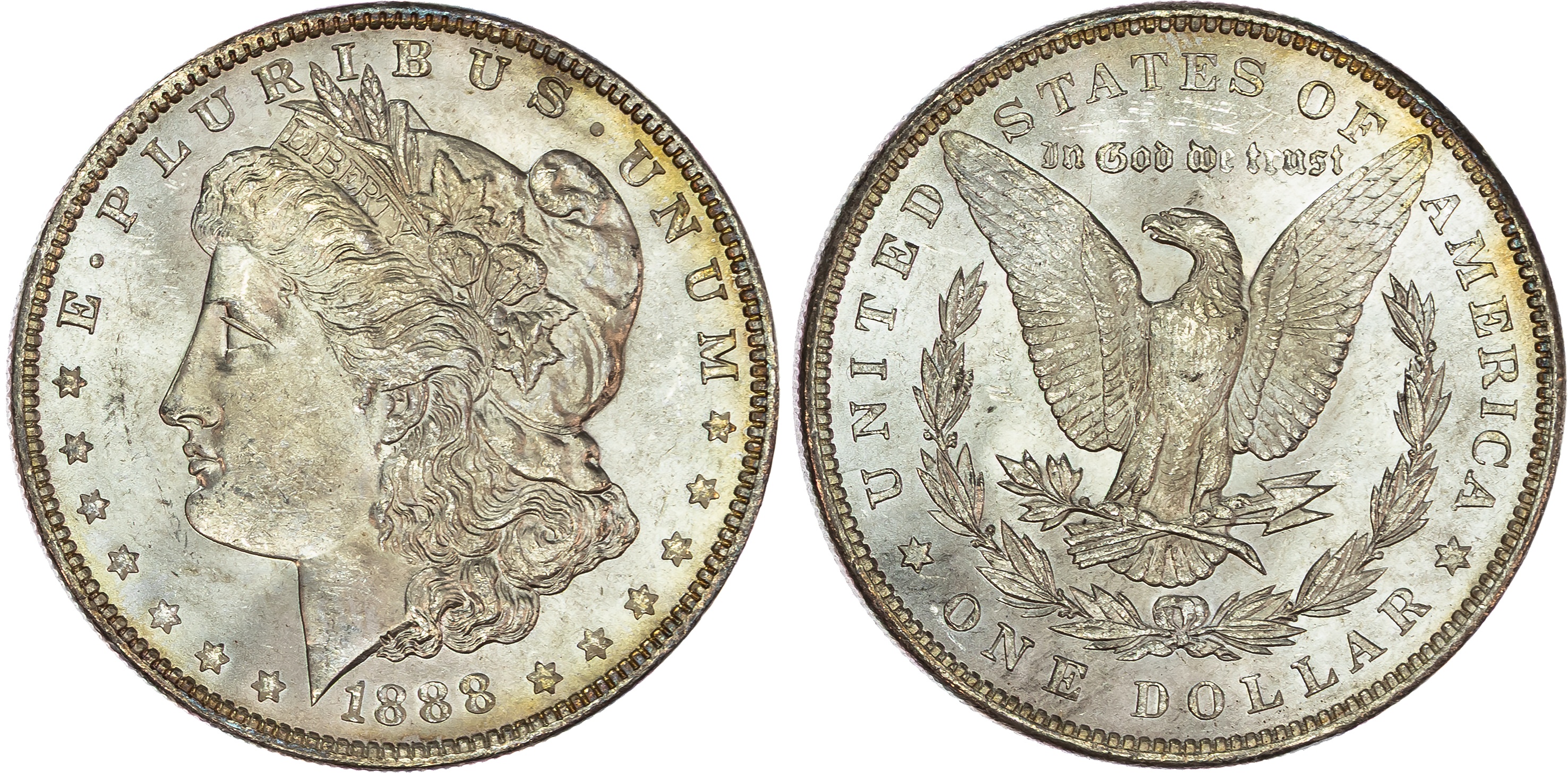 USA , silver Morgan Dollar, 1888, Philadelphia, 26.74g (KM 110). About Uncirculated.…