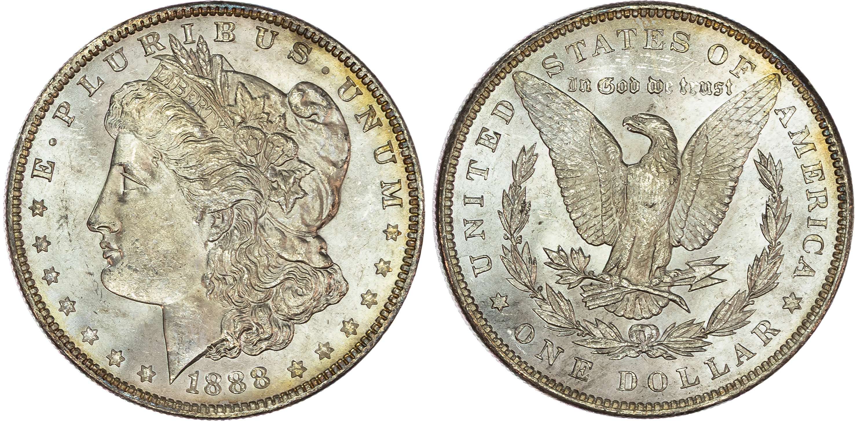 Past auction: USA , silver Morgan Dollar, 1888, Philadelphia