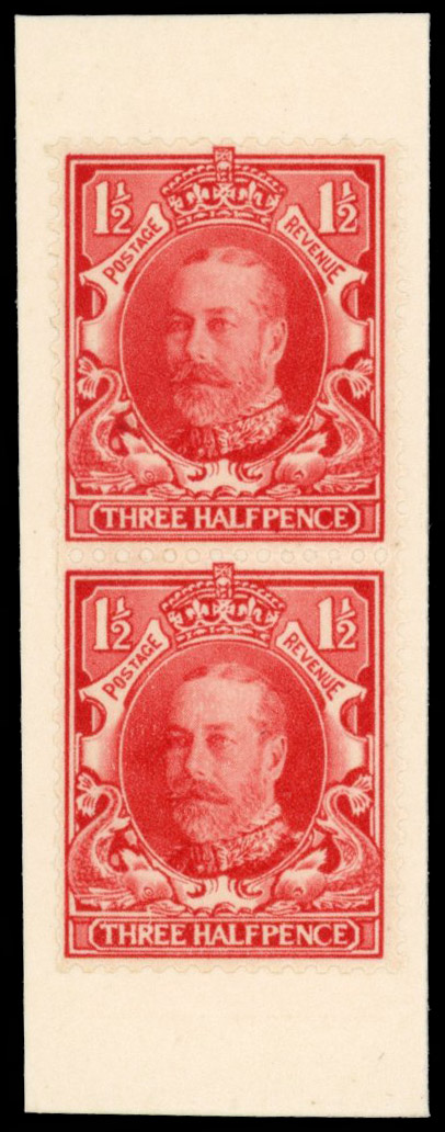 GB 1934 1½d photogravure essay, 3/4 facing portrait SG 441var