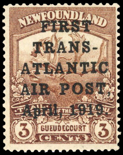 Newfoundland 1919 3c Hawker airmail