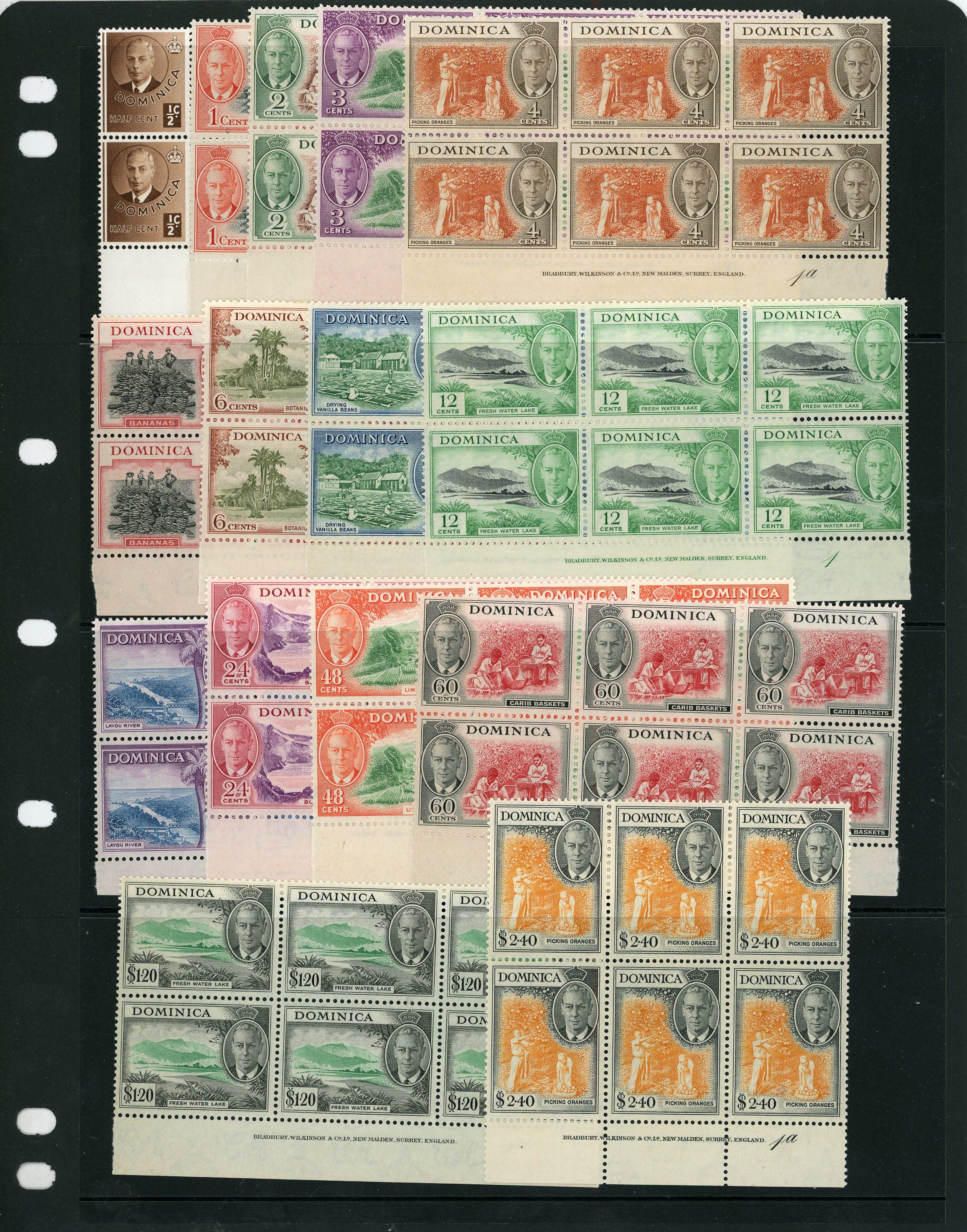 Dominica SG 120-134 blocks mint