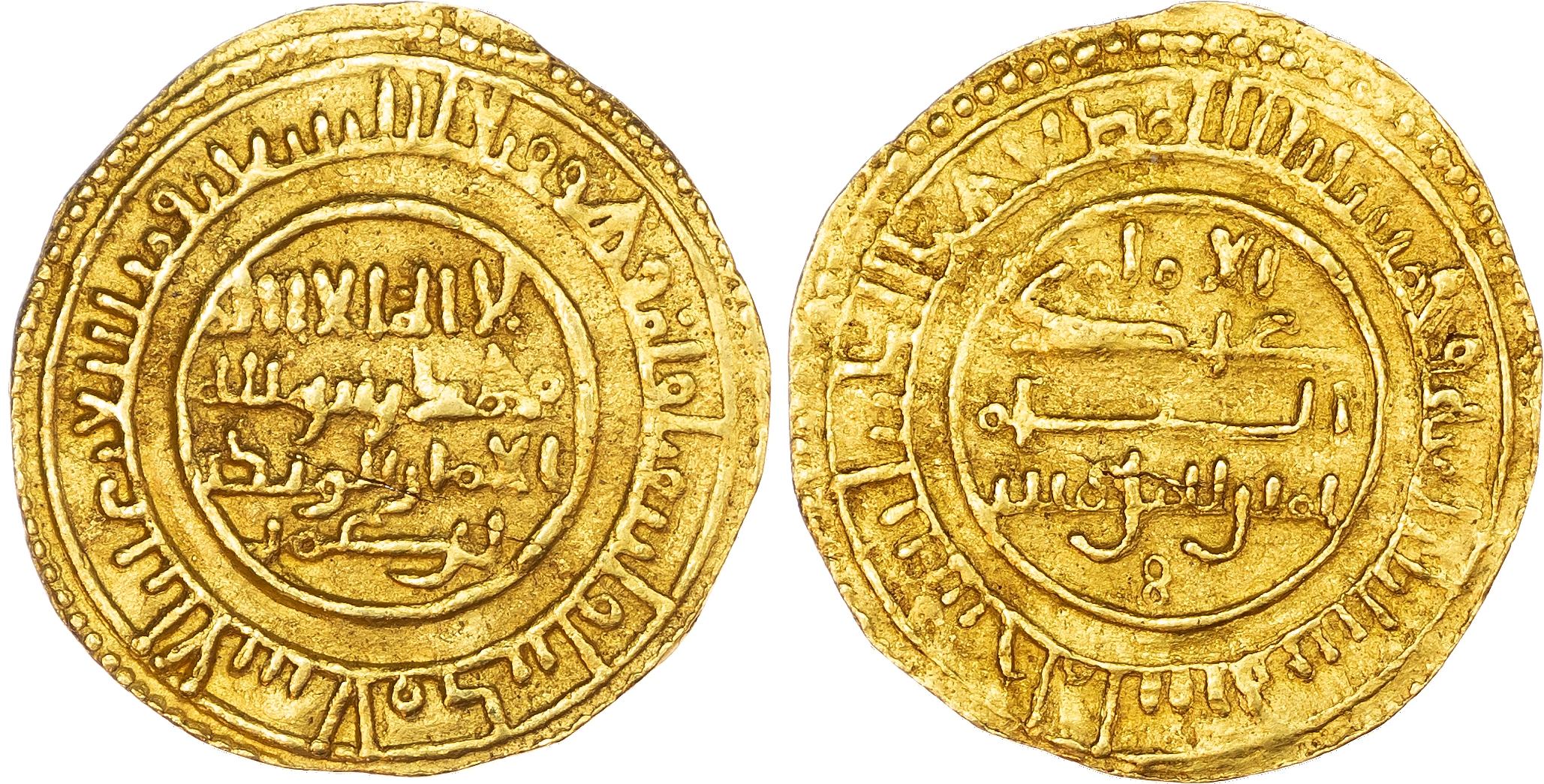 Almoravid, Abu Bakr ibn ‘Umar (AH 448‑480 / 1056‑1087 AD), gold Dinar, AH 458 / 1066 AD, Silijmasa
