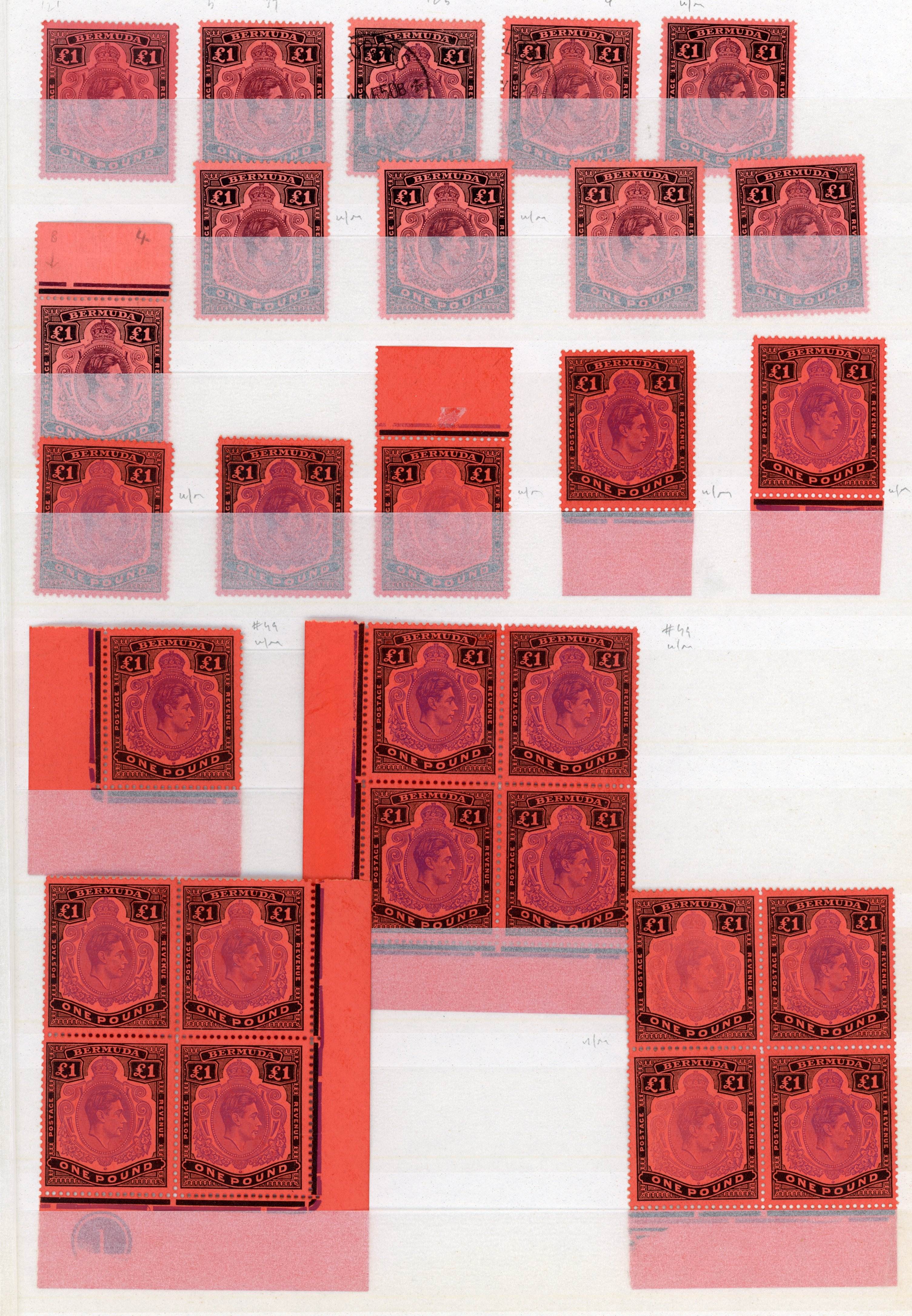 Bermuda SG 121/e range