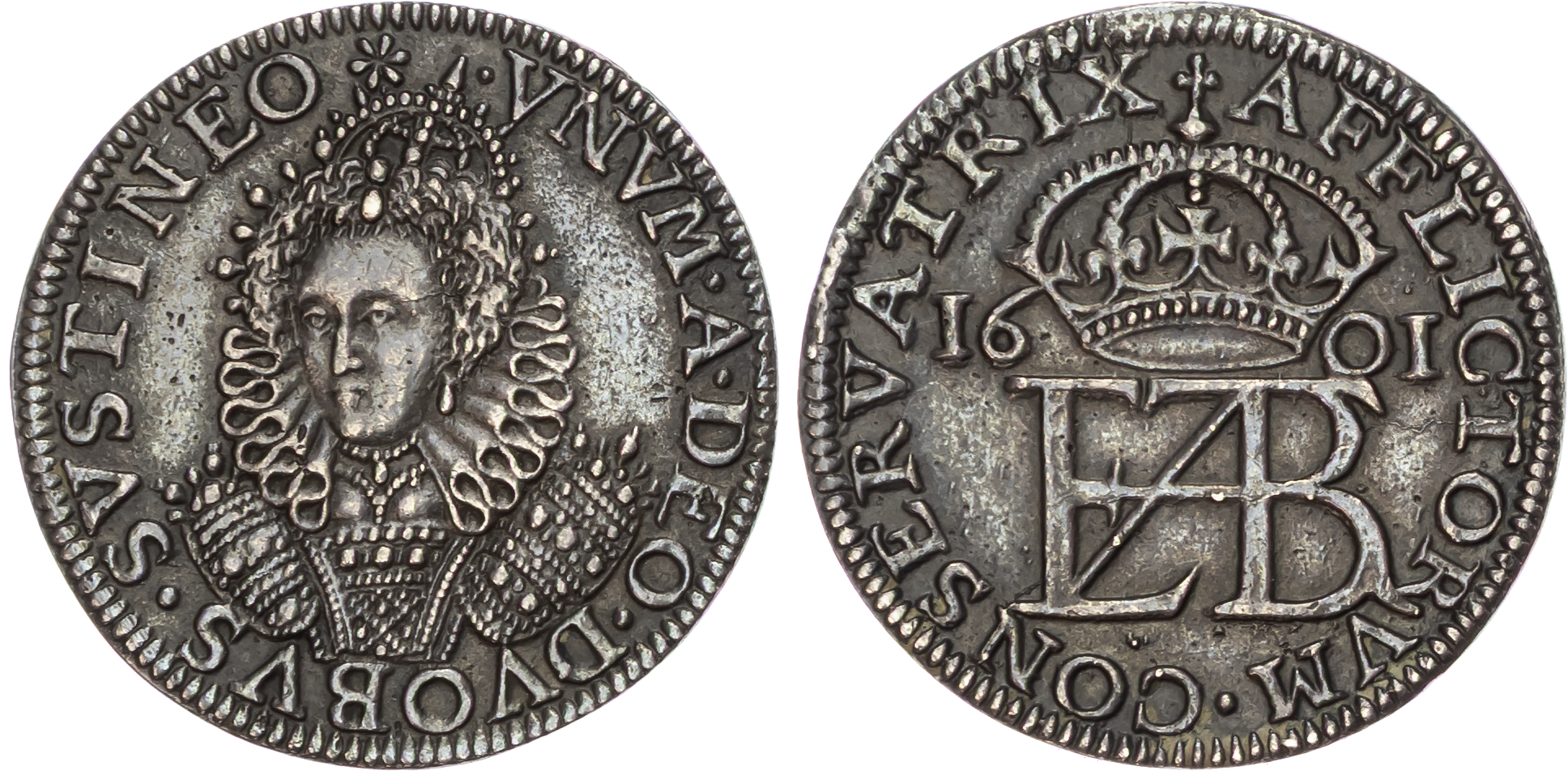 Elizabeth I (1558-1603), silver Pattern Twopence or Groat, 1601.