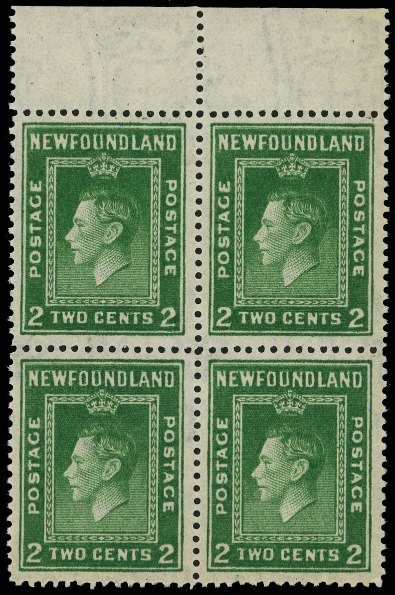 Newfoundland SG 277 var block mint