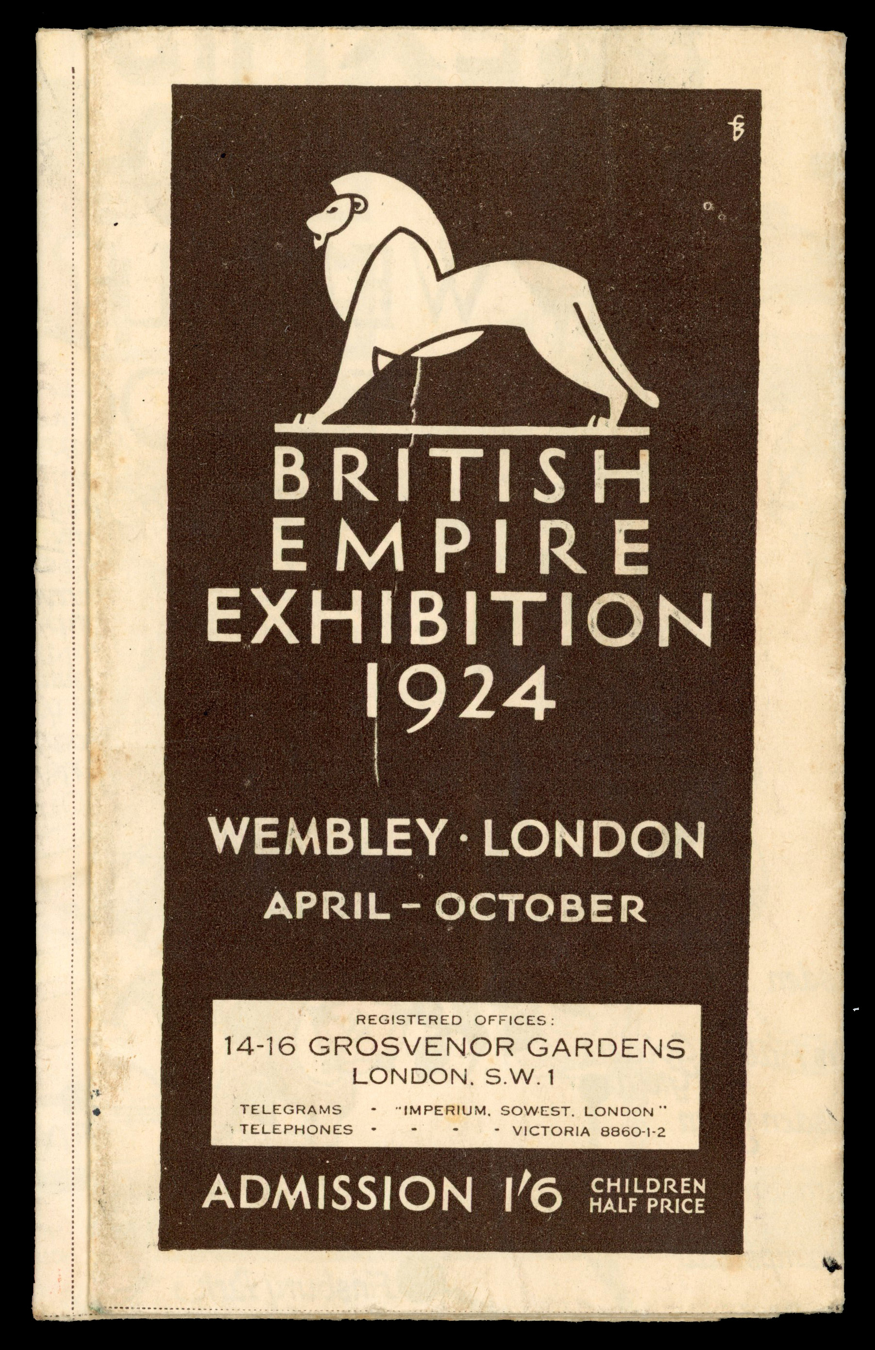 GB: EPHEMERA: 1924 British Empire Exhibition map, still in lovely condition, ideal for framing.