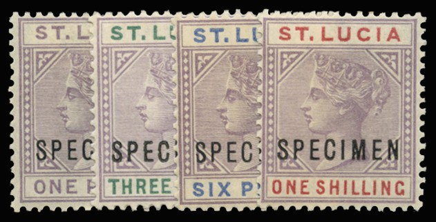 1886-87 Die I set of 4 to 1s,...