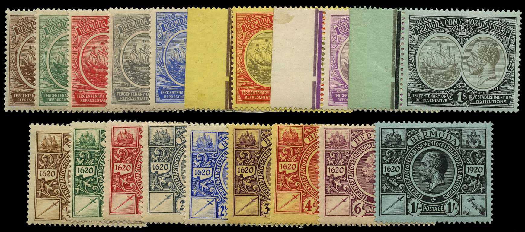 1920-1 Tercentenary set, first and second...