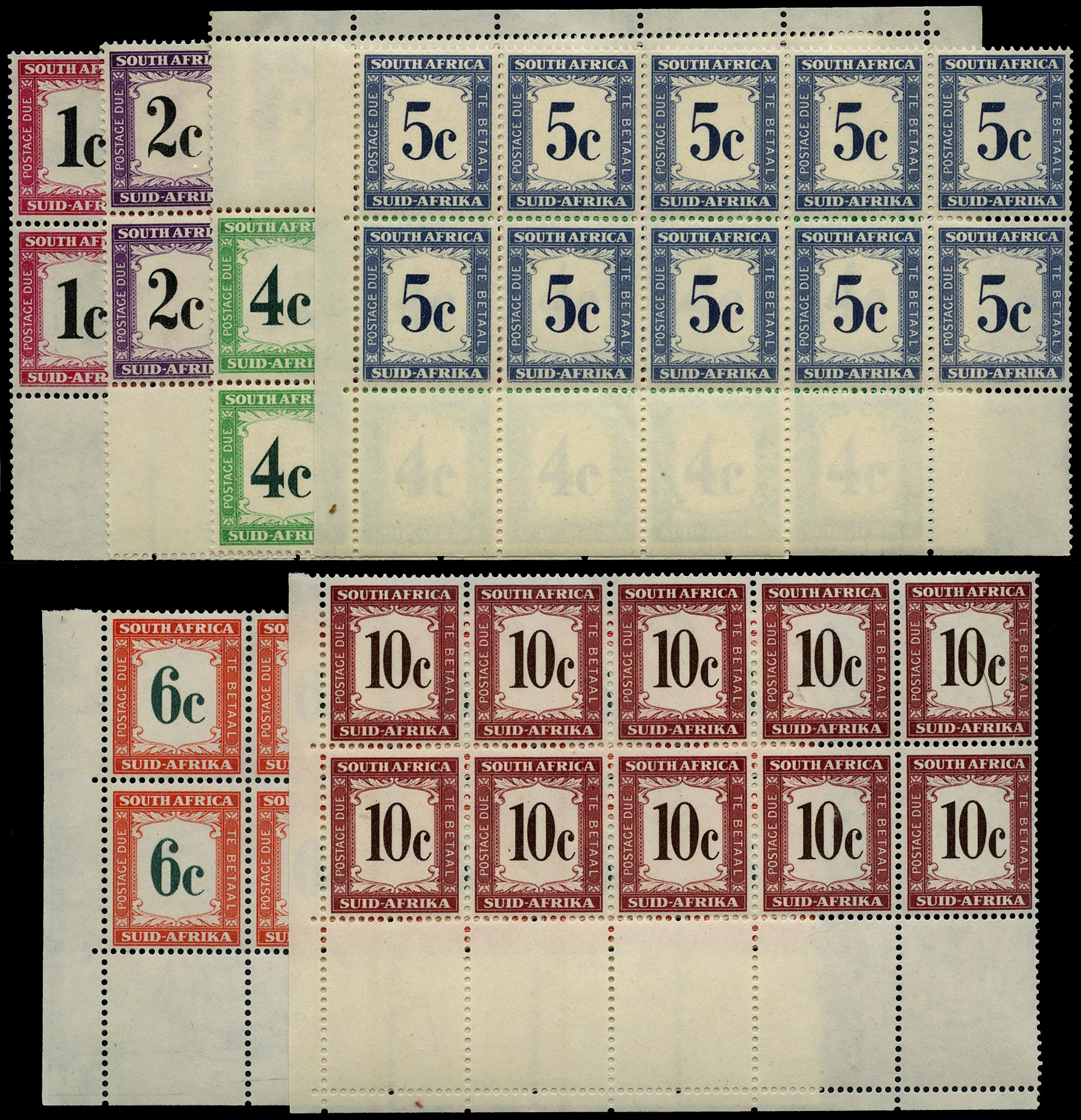 Postage Due. 1961 set of six in unmounted...