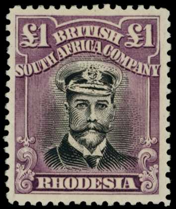 1922-3 £1 Head Die IIIB, perf 14, white...