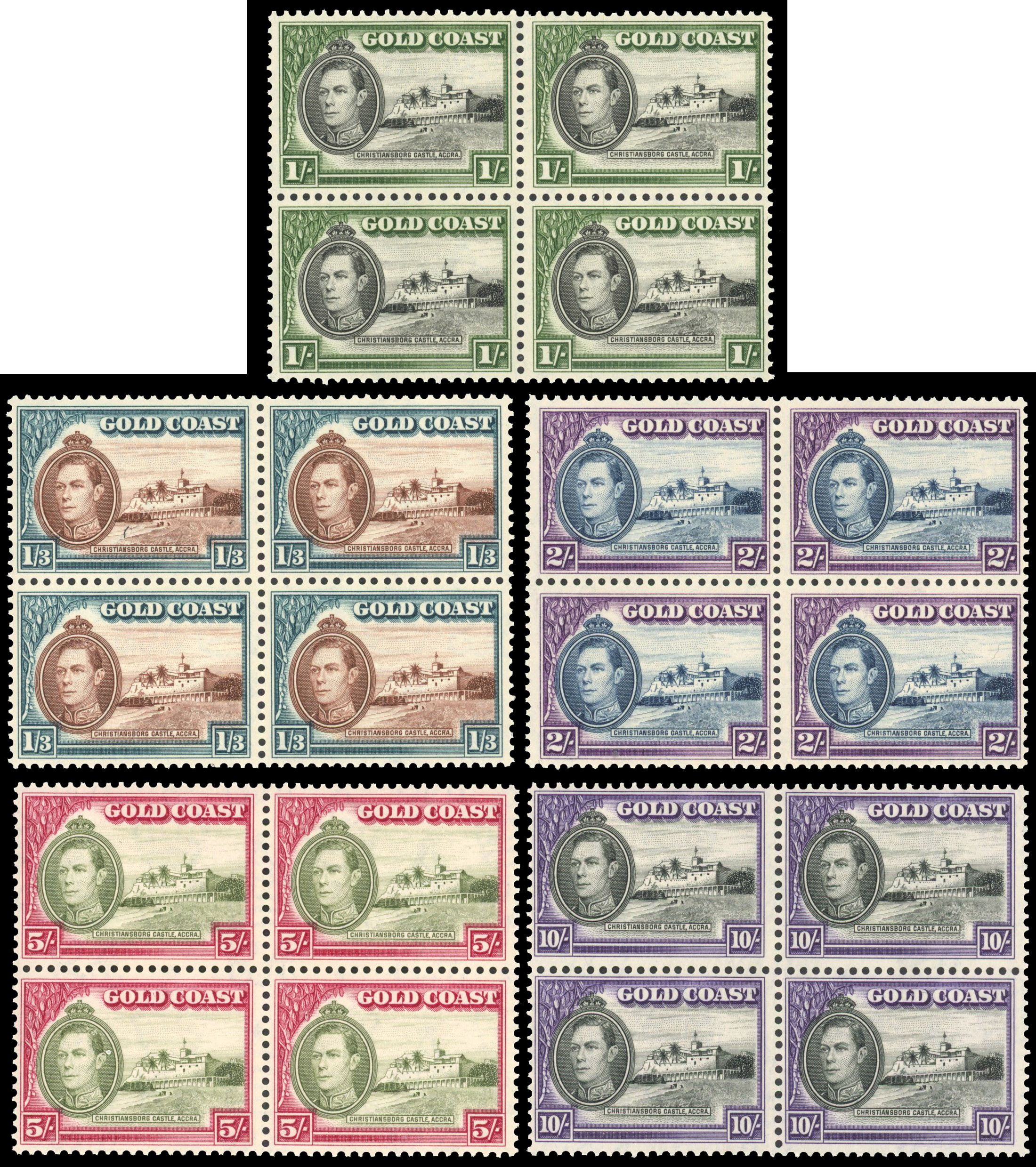 Gold Coast SG 120-132 blocks mint