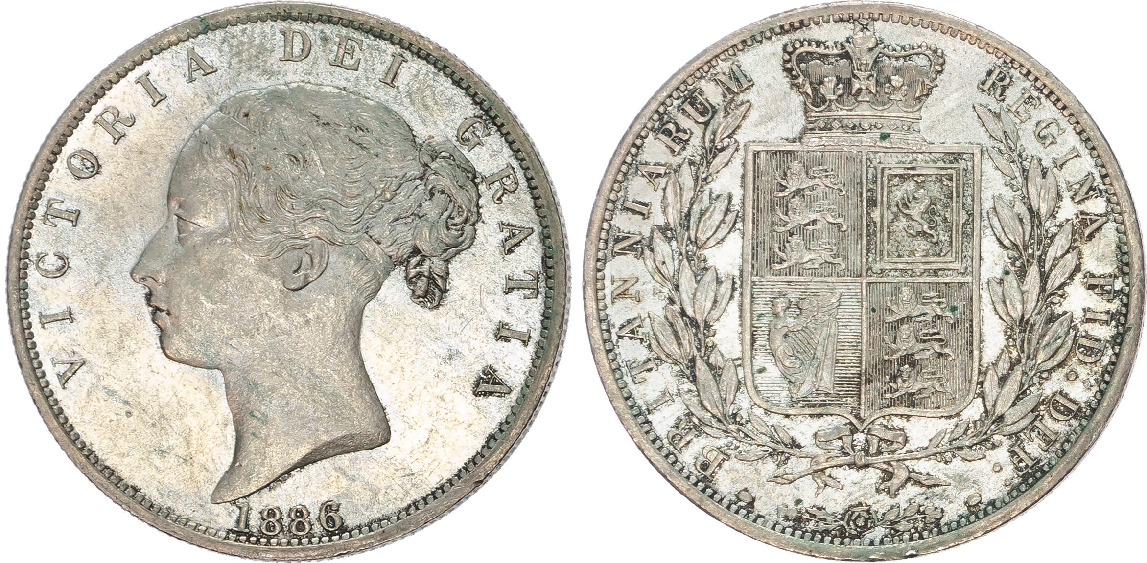 Victoria (1837-1901), Halfcrown, 1886, Type A5