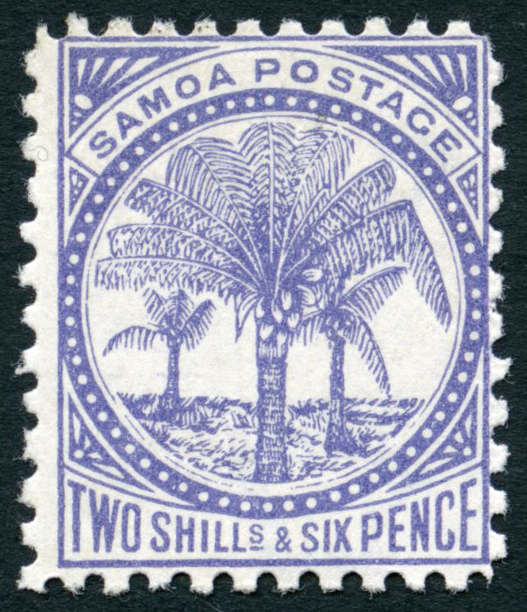 1895-1900 2/6d slate-violet perf 11, large part o.g.  SG 64c, cat...